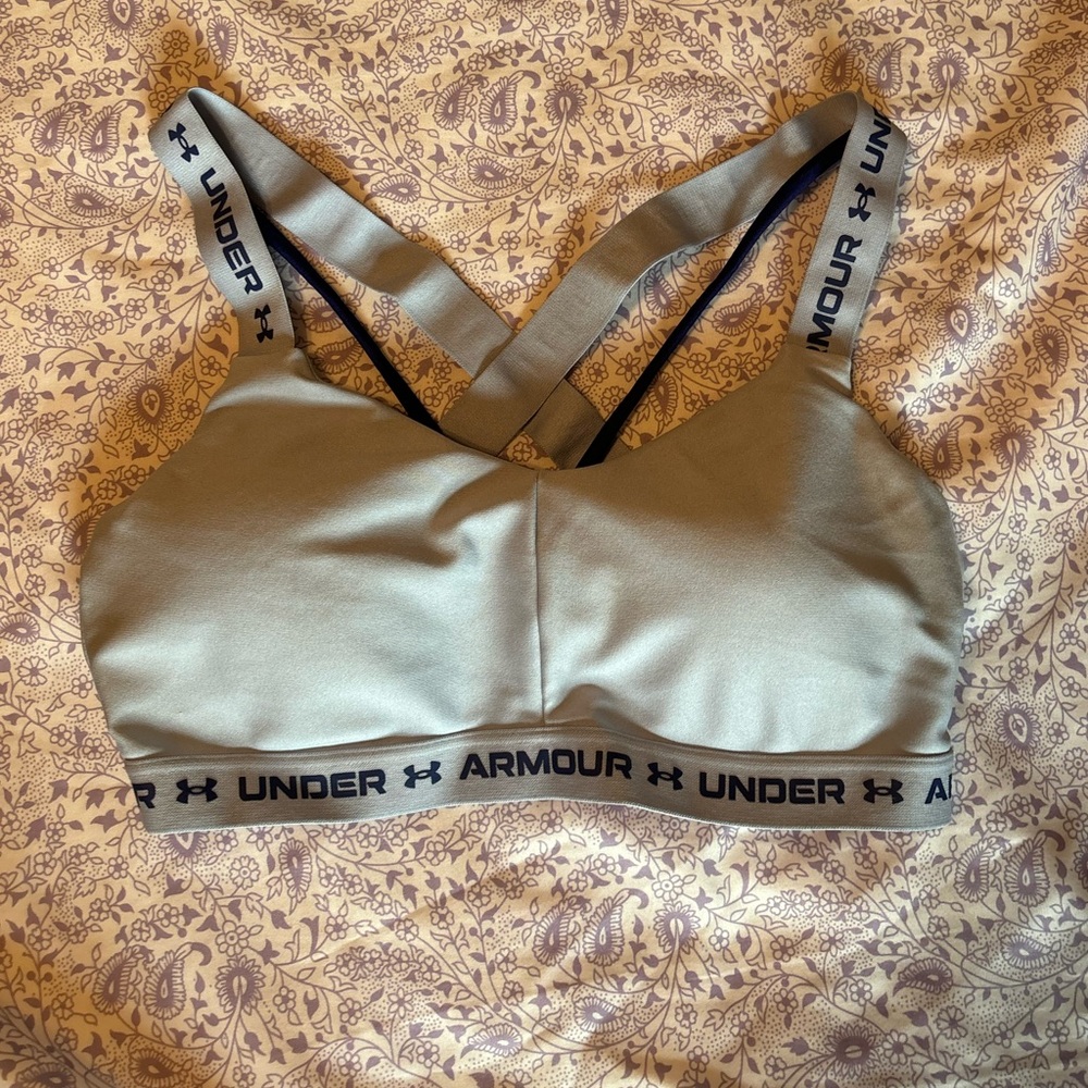 Under Armour Women's Light blue/ Dark blue Sports Bra